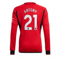 Camisa de Futebol Manchester United Antony #21 Equipamento Principal 2023-24 Manga Comprida